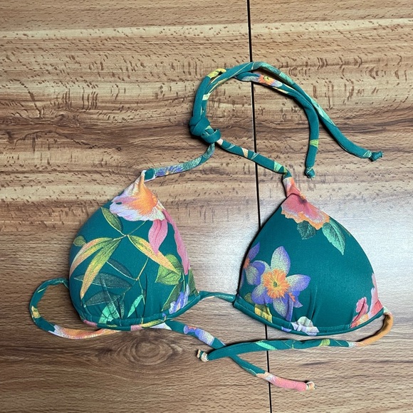 Green Floral Print Brazilian Bikini Set - Picture 3 of 10